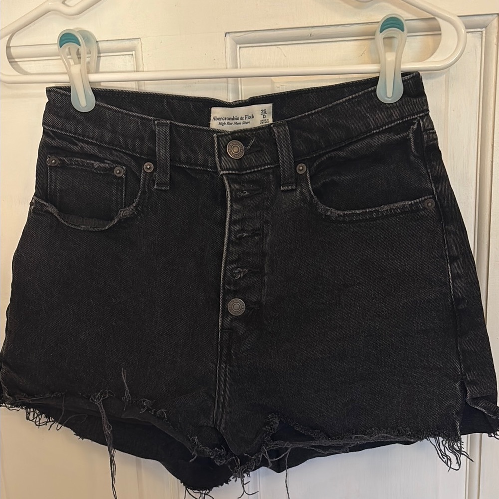 Abercrombie & Fitch Women's Black Denim Shorts